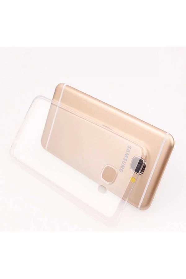 Galaxy C7 Kılıf Zore Kamera Korumalı Süper Silikon Kapak