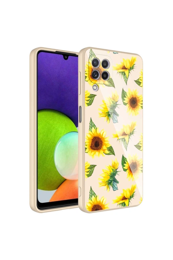 Galaxy M12 Kılıf Kamera Korumalı Desenli Sert Silikon Zore Epoksi Kapak