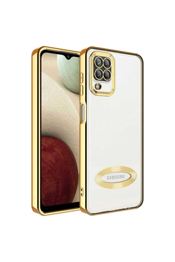 Galaxy M12 Kılıf Kamera Korumalı Logo Gösteren Zore Omega Kapak