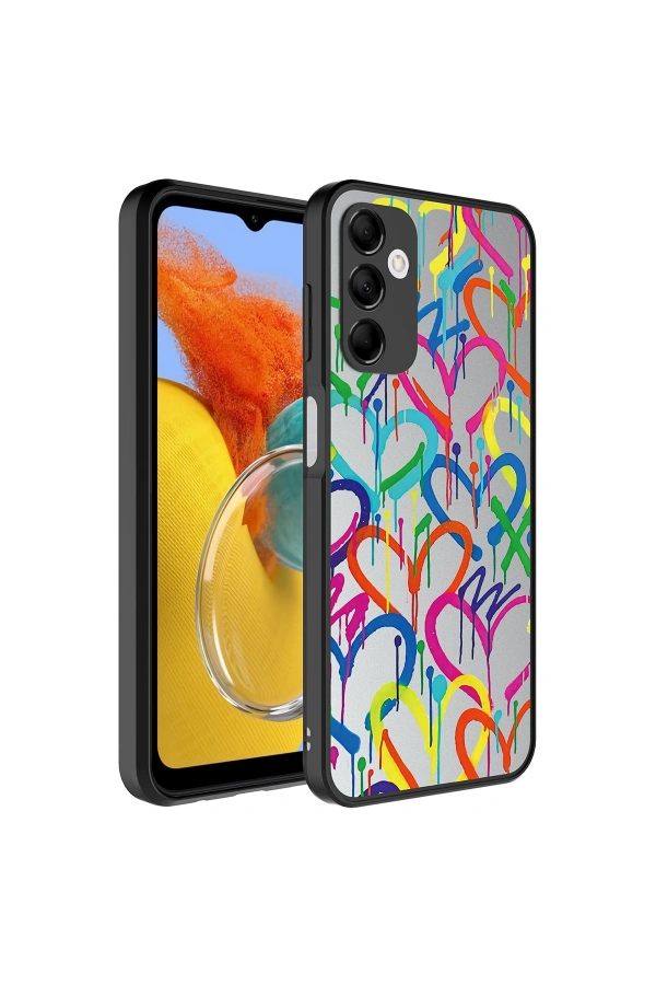 Galaxy M14 Kılıf Aynalı Desenli Kamera Korumalı Parlak Zore Mirror Kapak