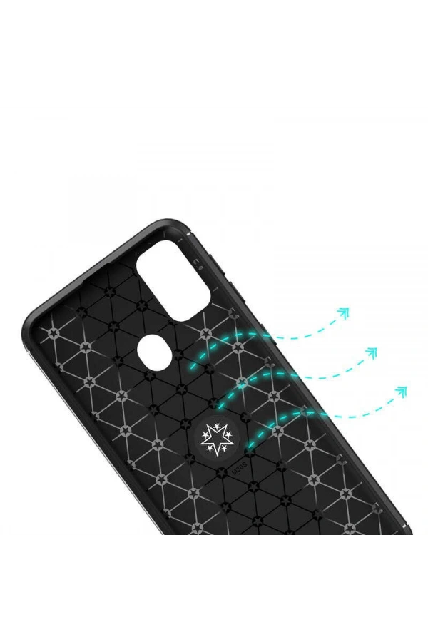 Galaxy M21 Kılıf Zore Ravel Silikon Kapak