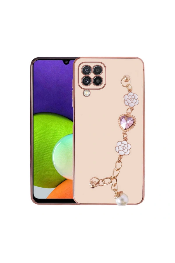 Galaxy M22 Kılıf El Tutamaçlı Kamera Korumalı Zore Taka Silikon Kapak