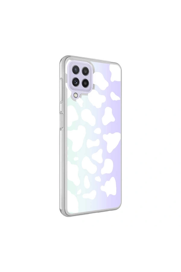 Galaxy M22 Kılıf Zore M-Blue Desenli Kapak