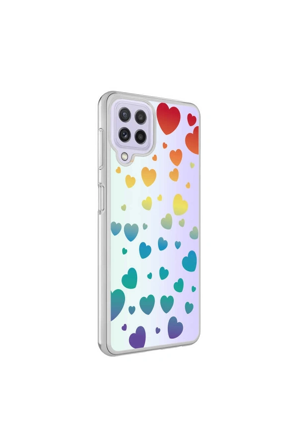 Galaxy M32 Kılıf Zore M-Blue Desenli Kapak