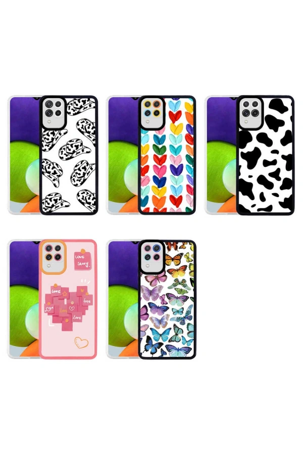 Galaxy M32 Kılıf Zore M-Fit Desenli Kapak