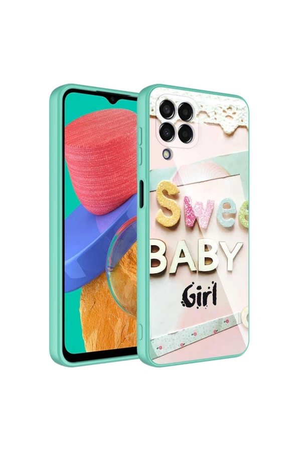 Galaxy M33 Kılıf Kamera Korumalı Desenli Sert Silikon Zore Epoksi Kapak