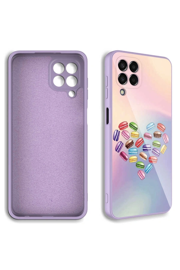 Galaxy M33 Kılıf Kamera Korumalı Desenli Sert Silikon Zore Epoksi Kapak