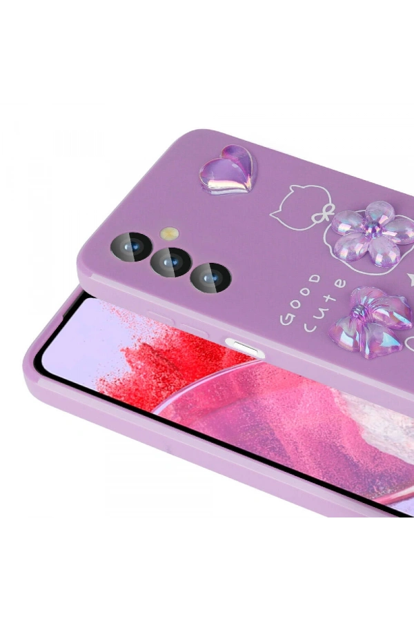 Galaxy M34 5G Kılıf Kabartma Figürlü Parlak Zore Toys Silikon Kapak