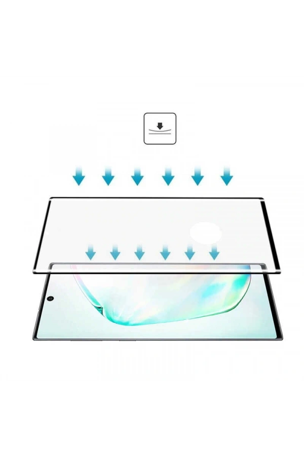 Galaxy Note 10 Plus Zore Kavisli Full Yapışkanlı Cam Ekran Koruyucu