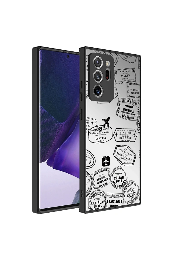Galaxy Note 20 Ultra Kılıf Aynalı Desenli Kamera Korumalı Parlak Zore Mirror Kapak