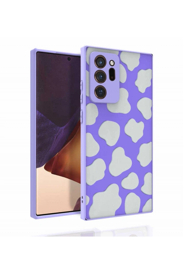 Galaxy Note 20 Ultra Kılıf Desenli Kamera Korumalı Parlak Zore Nora Kapak