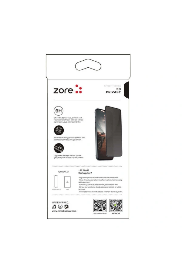Galaxy S20 FE Zore New 5D Privacy Temperli Ekran Koruyucu