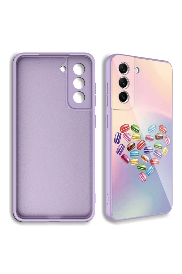 Galaxy S21 FE Kılıf Kamera Korumalı Desenli Sert Silikon Zore Epoksi Kapak