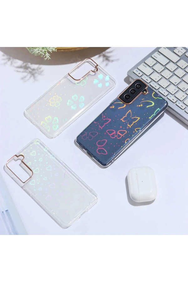 Galaxy S21 FE Kılıf Zore Sidney Desenli Sert Kapak