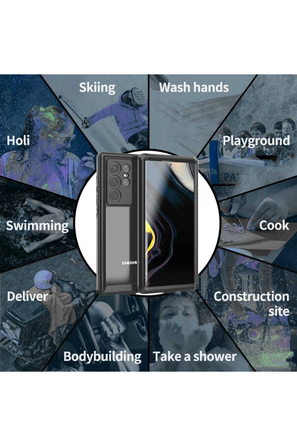 Galaxy S22 Ultra Kılıf 1-1 Su Geçirmez Kılıf