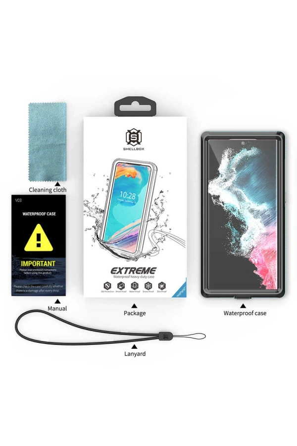 Galaxy S22 Ultra Kılıf 1-1 Su Geçirmez Kılıf