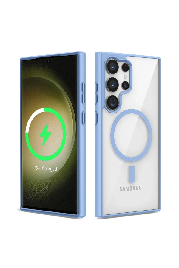 Galaxy S22 Ultra Kılıf M-safe Wireless Şarj Özellikli Silikon Zore Ege Kapak