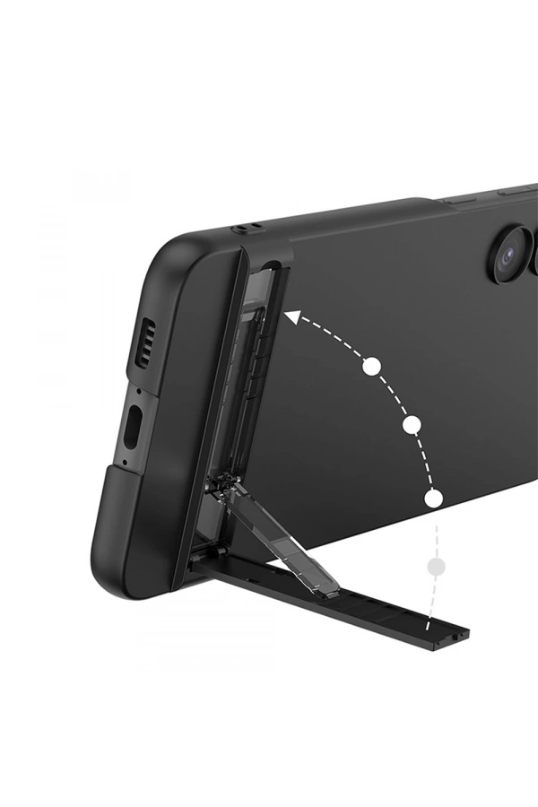 Galaxy S23 Plus Kılıf Zore Kamera Korumalı Dikey Standlı Ays Kapak