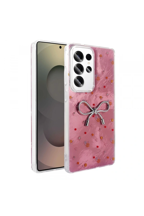Galaxy S23 Ultra Kılıf Kamera Korumalı Figürlü Zore Ponti Silikon Kapak
