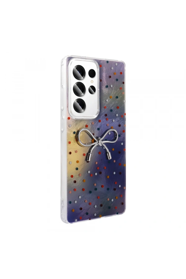 Galaxy S23 Ultra Kılıf Kamera Korumalı Figürlü Zore Ponti Silikon Kapak