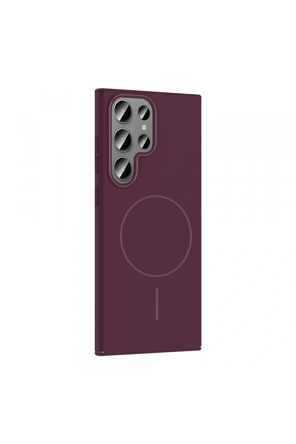Galaxy S23 Ultra Kılıf M-safe Şarj Özellikli Zore Ruby Sert Kapak