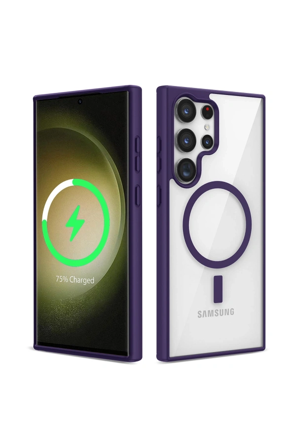 Galaxy S23 Ultra Kılıf M-safe Wireless Şarj Özellikli Silikon Zore Ege Kapak