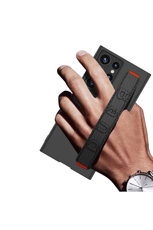 Galaxy S23 Ultra Kılıf Standlı El Tutacaklı Zore Band Kapak