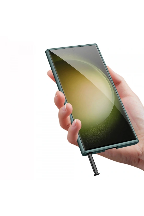 Galaxy S23 Ultra Kılıf Wireless Şarj Özellikli Zore Kıpta M-safe Silikon Kapak