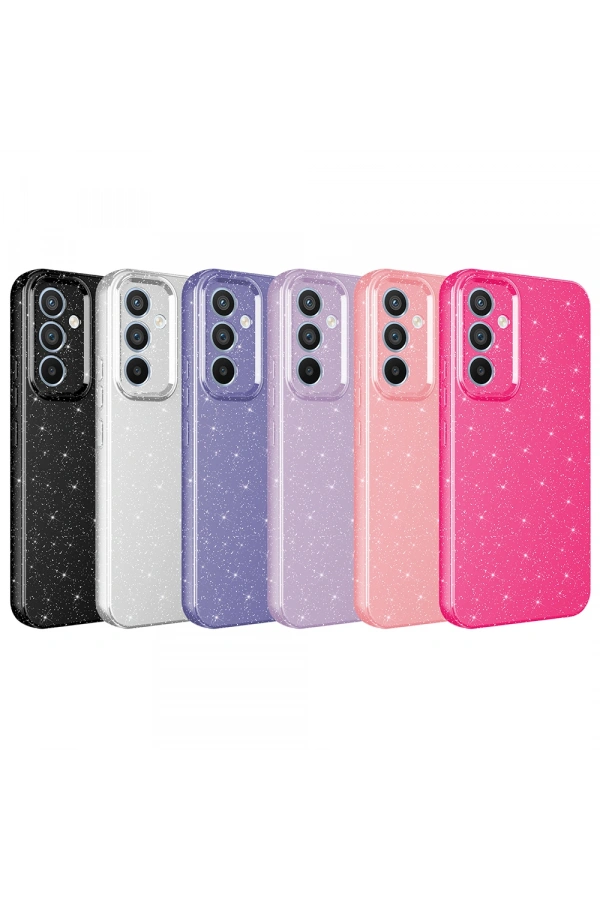 Galaxy S24 FE Kılıf Kamera Korumalı Simli Lüks Zore Koton Kapak