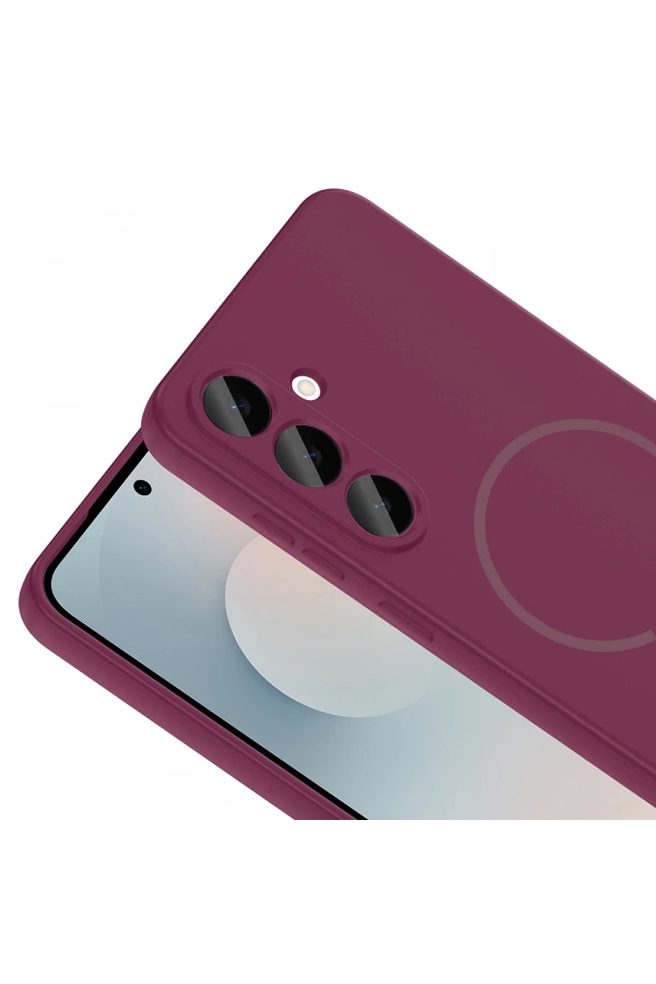 Galaxy S24 FE Kılıf M-safe Şarj Özellikli Zore Meta Kapak