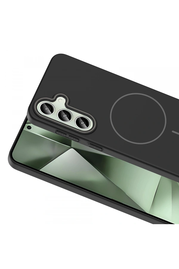 Galaxy S24 FE Kılıf M-safe Şarj Özellikli Zore Ruby Sert Kapak