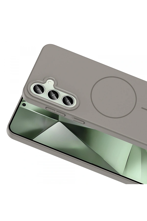 Galaxy S24 FE Kılıf M-safe Şarj Özellikli Zore Ruby Sert Kapak