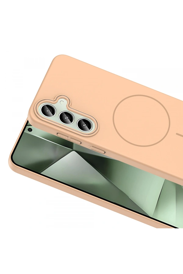 Galaxy S24 FE Kılıf M-safe Şarj Özellikli Zore Ruby Sert Kapak