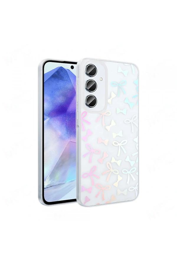 Galaxy S24 FE Kılıf Şeffaf Figürlü Zore Folk Sert Kapak