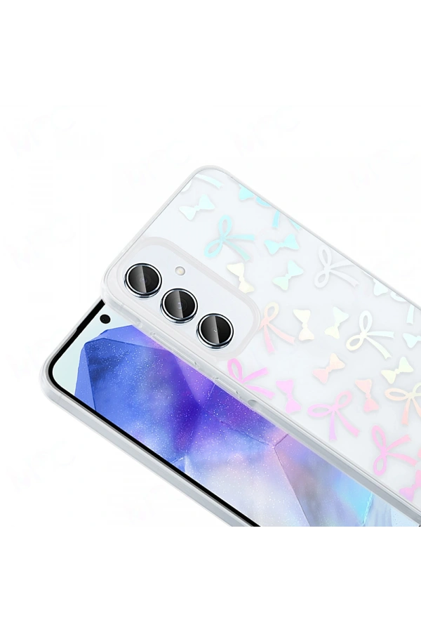 Galaxy S24 FE Kılıf Şeffaf Figürlü Zore Folk Sert Kapak