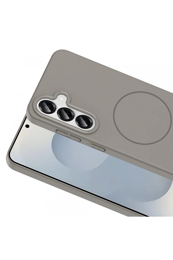 Galaxy S24 Kılıf M-safe Şarj Özellikli Zore Ruby Sert Kapak