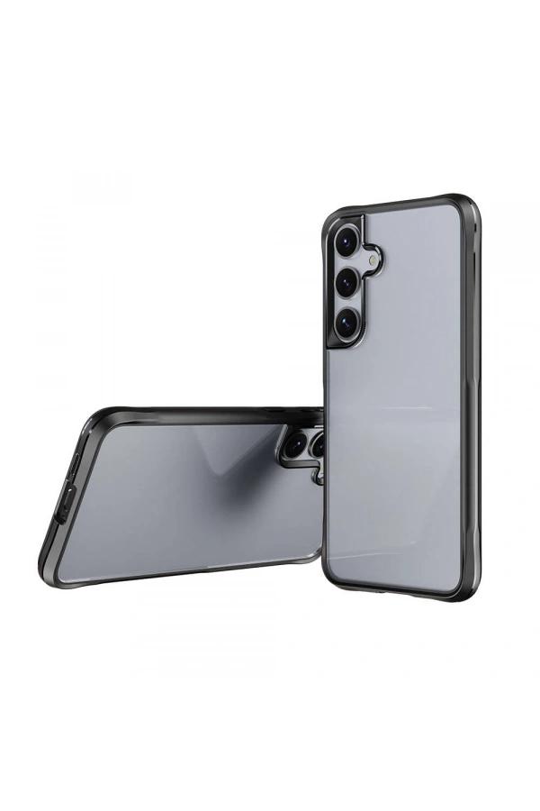 Galaxy S24 Kılıf Şeffaf Sert PC Arka Yüzey Tasarımlı Zore Edo Kapak