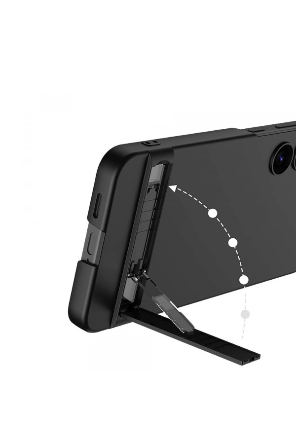 Galaxy S24 Kılıf Zore Kamera Korumalı Dikey Standlı Ays Kapak