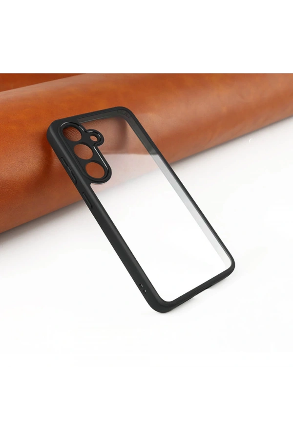 Galaxy S24 Plus Kılıf Kamera Korumalı Şeffaf Arka Yüzey Zore New Roll Kapak