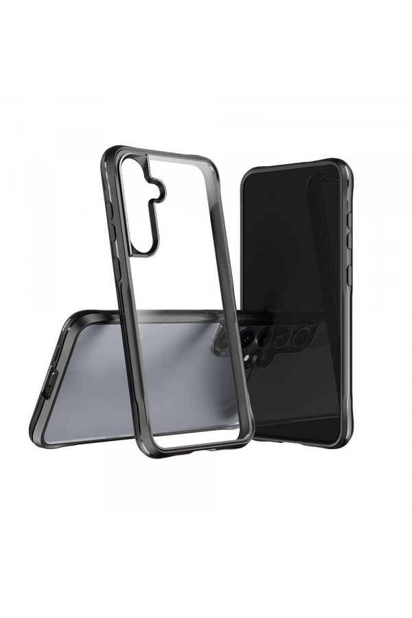 Galaxy S24 Plus Kılıf Şeffaf Sert PC Arka Yüzey Tasarımlı Zore Edo Kapak