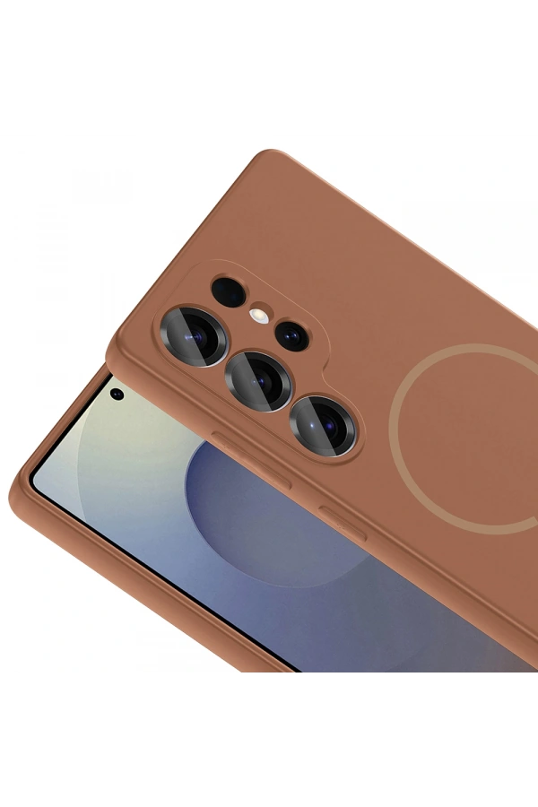 Galaxy S24 Ultra Kılıf M-safe Şarj Özellikli Zore Meta Kapak