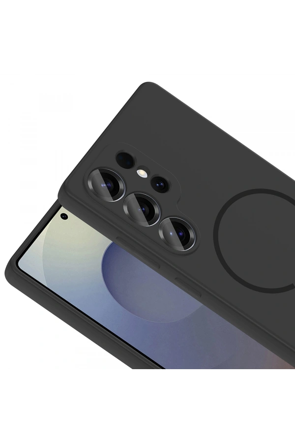 Galaxy S24 Ultra Kılıf M-safe Şarj Özellikli Zore Meta Kapak