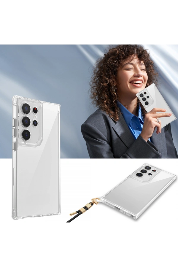 Galaxy S24 Ultra Kılıf Airbagli Takılabilir Askı Aparatlı Zore Snap Silikon Kapak