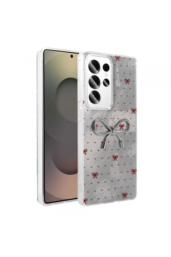 Galaxy S24 Ultra Kılıf Kamera Korumalı Figürlü Zore Ponti Silikon Kapak