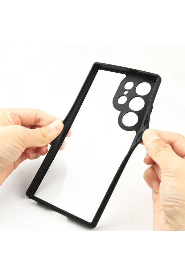 Galaxy S24 Ultra Kılıf Kamera Korumalı Şeffaf Arka Yüzey Zore New Roll Kapak