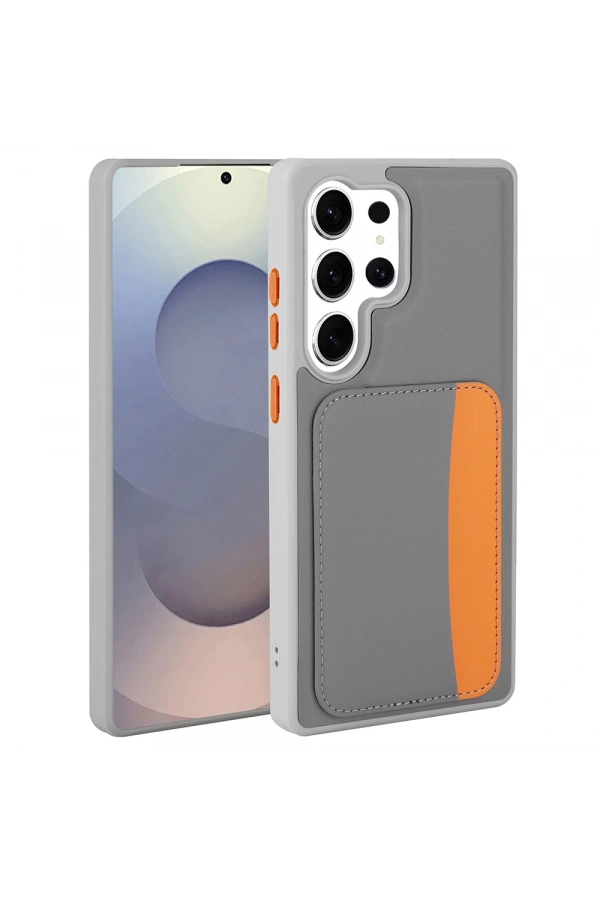 Galaxy S24 Ultra Kılıf Kartlıklı Zore X-Kart Silikon Kapak