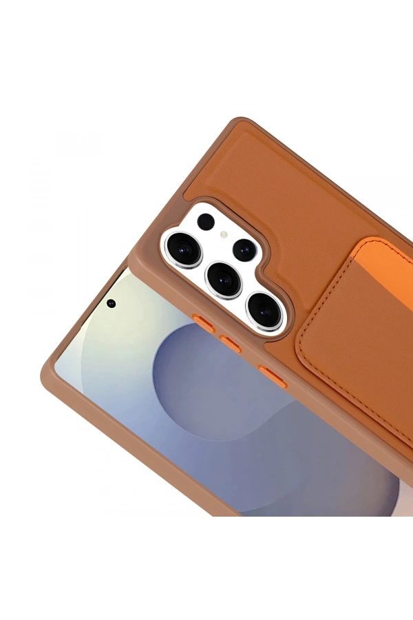 Galaxy S24 Ultra Kılıf Kartlıklı Zore X-Kart Silikon Kapak