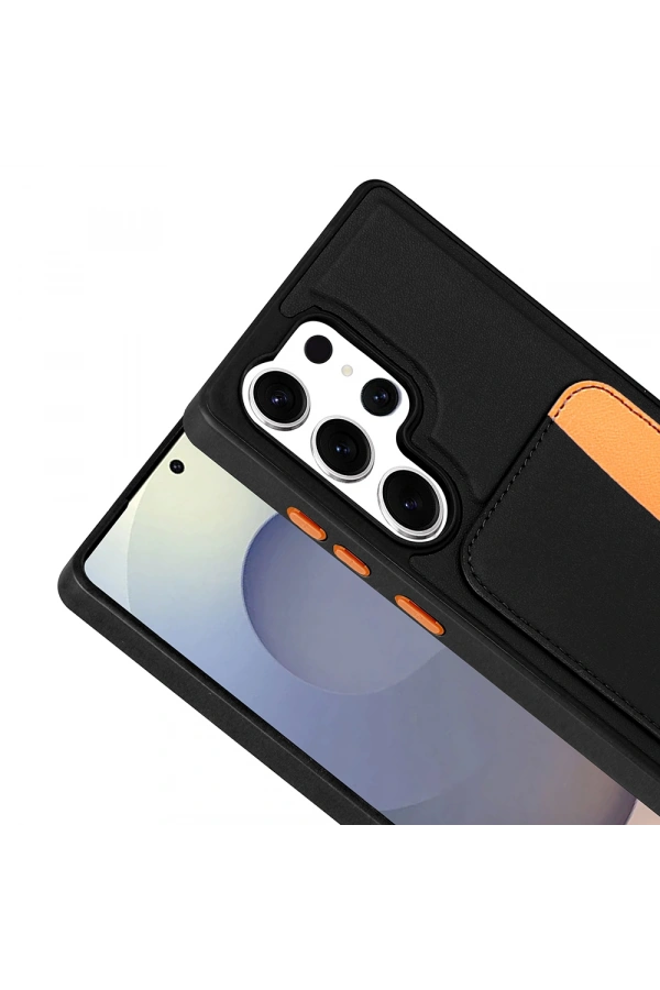 Galaxy S24 Ultra Kılıf Kartlıklı Zore X-Kart Silikon Kapak