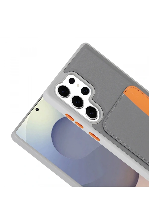 Galaxy S24 Ultra Kılıf Kartlıklı Zore X-Kart Silikon Kapak