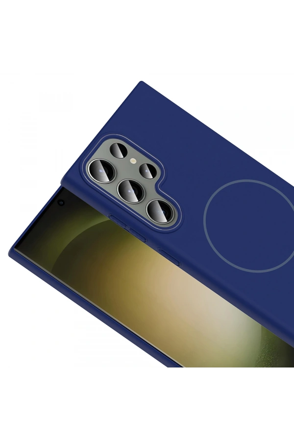 Galaxy S24 Ultra Kılıf M-safe Şarj Özellikli Zore Ruby Sert Kapak